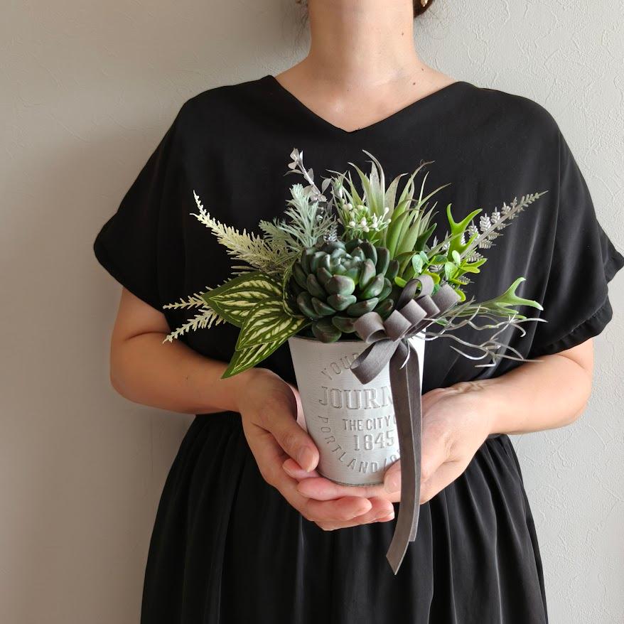 多肉植物のグリーンアレンジメント 観葉植物 男前インテリア 開店祝い 開業祝い 店舗 誕生日 お祝 | 7枚目